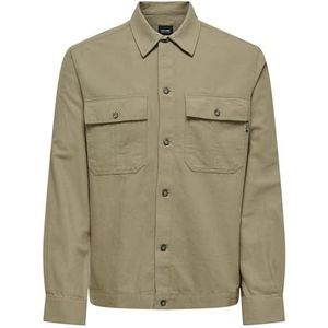ONLY & SONS ONSKENNET Vrijetijdshemd voor heren, relaxed fit, XS, S, M, L, XL, XXL, beige, Chinchilla, M
