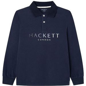 Hackett London Jongens Hackett Jersey Polo Shirt, Blauw (zwart), 3 jaar