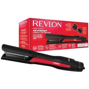 Revlon One-Step Air Straight 2-in-1 Haardroger & Stijltang met luchtstroom || Droog uw haar en maak het steil met warme lucht, zonder extreme hitte, platen geïnfuseerd met Arganolie || RVDR5330E