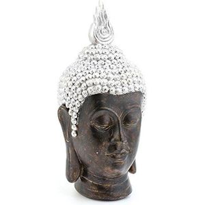 Minder & pavey Exotic Art Boeddha hoofd Ornament, Polyresin, Goud, 17,5 x 18 x 41 cm