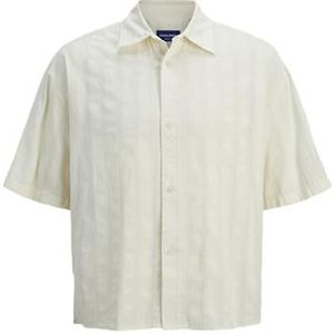 Jorbillyburg Textuur Shirt Ss, antiek wit., L