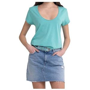 Replay Dames W3787 T-Shirt, 191 turquoise, S, 191 Turquoise, S