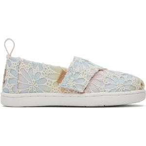 TOMS Klassieke Alpargata Loafer voor jongens meisjes, parfait roze ombre bloemenkant, 8 UK kind, Parfait Roze Ombre Bloemen Kant, 8 UK Child