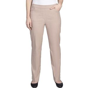 Alfred Dunner womens Petite Classic Allure Fit Proportioned With Elastic Comfort Waistband Casual Pants, Tan, 18 Petite US