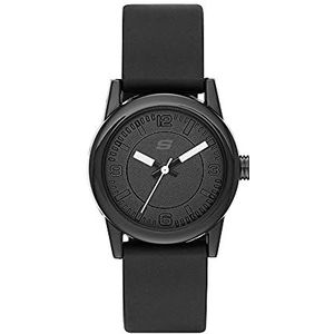 Skechers Horloge voor dames, Quartz uurwerk met siliconen, polyurethaan, lederen of roestvrij stalen band,Grafiet,30MM
