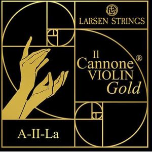 Larsen vioolsnaren Il CANNONE Goud A Solist Aluminium gerold