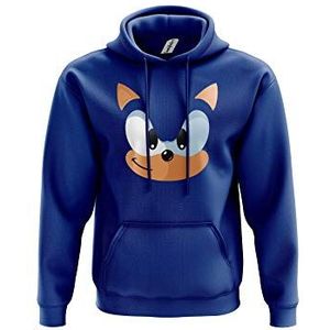 Blue Hedgehog Hoodie - Video Game Film TV Show 80% Ringspun Katoen Comfortabel 80% Ringspun Katoen 20% Polyester Kangaroo Pouch Pocket Twin-Needle Stikken Detailing - blauw - L