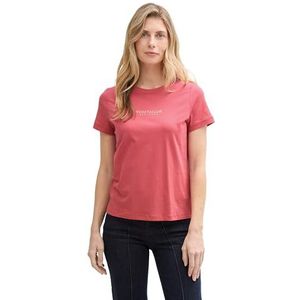 TOM TAILOR T-shirt voor dames, 11016 - Berry Red, XL