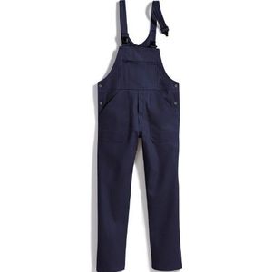 BP 1413-060-10-29 tuinbroek, stoffen bretels met rubberen inzetstuk, 300,00 g/m² puur katoen, donkerblauw, 29
