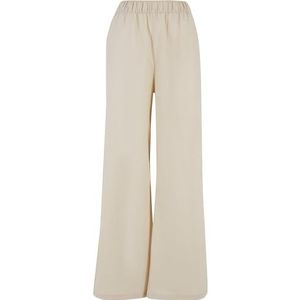 Urban Classics Damesbroek Dames Linnen Mixed Wide Pants softseagrass XL, Softseagrass, XL