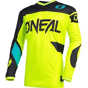O'NEAL | Jersey | Enduro Motocross | Ademende stof, gewatteerde elleboogbescherming, geschikt voor maximale bewegingsvrijheid | Jersey Element Racewear | Volwassen | Neon Geel/Zwart | Maat M