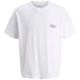 JACK & JONES - Shirt - Mauve - Ronde Hals - Motiefprint - Kwartmouw