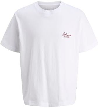 JACK & JONES - Shirt - Mauve - Ronde Hals - Motiefprint - Kwartmouw