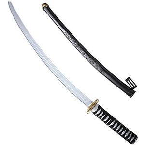 Widmann 2728Q - Japans zwaard, ca. 75 cm, van plastic, Ninja, Katana, kostuum, accessoire, carnaval, themafeest, zilver