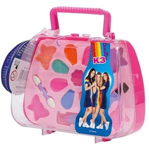 Lisciani – K3 – BE A STAR MAKE UP TROUSSE – Creatieve Make-upset voor Kinderen vanaf 6 Jaar – Veilige Kindercosmetica – Inclusief Lipgloss, Oogschaduw, Blush en Applicators