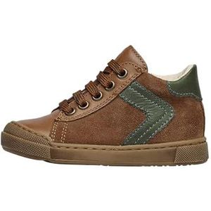 Naturino Heist Zip Kinderschoenen, Leder Chestnut-Green Bottle, 20 EU, Chestnut Green Bottle Leder