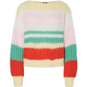 Pcjida Ls Oversize Boatneck Knit Bc, French Vanilla, S