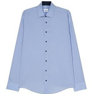 Seidensticker X-Slim overhemd lange mouwen New Kent kraag patch blauw, lichtblauw, 41