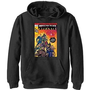 Marvel The Eternals Halftone hoodie voor jongens, zwart, S, zwart, S, zwart, S