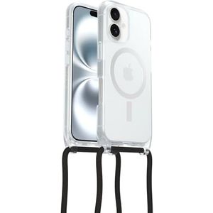 OtterBox React Series Necklace MagSafe Hoes voor iPhone 16, ultradunne beschermhoes met verstelbare en afneembare kettingriem, getest volgens militaire standaard, Transparent, Zonder Verpakking