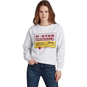 G-STAR RAW GraphicG-Star Raw damessweater Graphic, wit (wit A612-110)., XXS