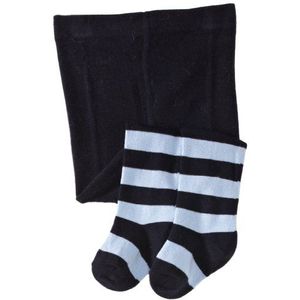 Country Kids Brede gestreepte panty voor meisjes, Blauw (Navy/Lichtblauw), 6-12 Maanden