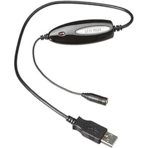 Philips LFH9034 USB audio-adapter voor hoofdtelefoon of luidspreker met 3,5 mm, jackstekker, zwart