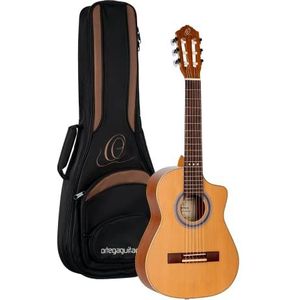 Ortega Guitars Concertgitaar elektro-akoestisch - Requinto Series - diepe body - inclusief Gigbag - massief cederhout/Sapele (RQ39E)