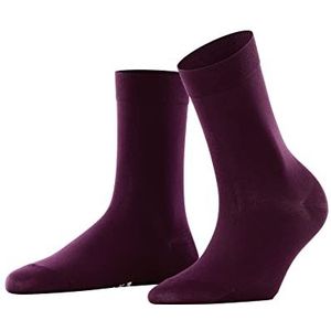 FALKE Dames Sokken Cotton Touch W So katoen eenkleurig 1 paar, Rood Barolo 8596, 35-38