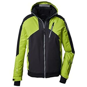 Killtec (KILAH) Men's Ski-jack/functioneel jack met afritsbare capuchon en sneeuwvanger KSW 117 MN SKI JCKT, lente groen, L, 38716-000