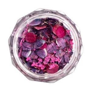 Nageldecoratie - Bloemenvlokken - Paars - Gedroogde Bloemen