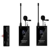 CKMOVA UM100 Kit6 UHF draadloze microfoon met 2x zender + 1x lightning-ontvanger