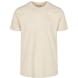 Build Your Brand Basic T-shirt voor heren met ronde hals, zand, 5XL