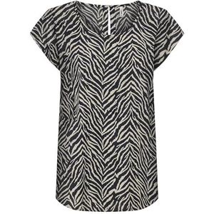Onlnova Life Vis S/S Top, zwart, L