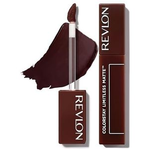 Revlon Lipstick, ColorStay Limitless Matte Liquid Lipstick, Veganistische formule, vlekvrij, duurzaam, licht en comfortabel, waterdicht, 016 Extra Shot, 5 ml