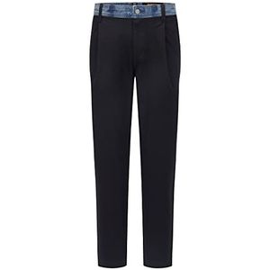 BOSS Samson BC-J Relaxed-Fit jeans voor heren, gemaakt van gerecycled denim met contrasterende tailleband, zwart 1, 36