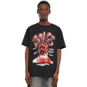 Mister Tee Power Foward 2.0 T-shirt voor heren, oversized T-shirt, met print, oversized fit, streetwear, zwart, M