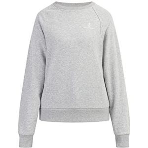 MIMO Sweatshirt voor dames met ronde hals, lichtgrijs, gemêleerd, XXL