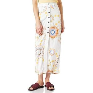 Desigual Fal_Sunny Day Skirt voor dames, wit, 40
