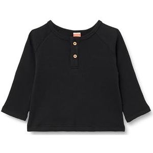 Koton Babyboys Lion King Long Sleeve Crew Neck Button Detail Getextureerde Katoenen T-shirt, antraciet (931), 12-18 Maanden