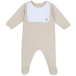 Chicco Katoenen rompertje met voet, pyjama voor kinderen en pasgeborenen, uniseks, Natuurlijk medium, 3 Maanden