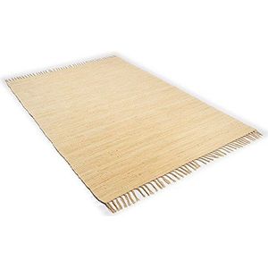 Theko Happy Cotton tapijt, 100% katoen, beige, 70 cm x 140 cm