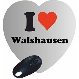 Exclusief cadeau-idee: Heart Mouse Pad"I Love Walshausen" een geweldig cadeau dat uit het hart komt - antislip muismat - kerstcadeau