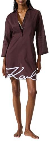 Karl Lagerfeld, Karl DNA Signature Beach Dress, Fudge, XS, bruin, XS