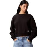 Calvin Klein Jeans - Crew Neck Sweatshirt - Zwart - Dames - Regular Fit