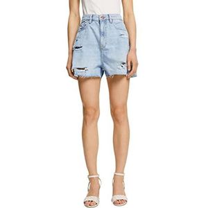 edc by ESPRIT Jeansshort voor dames, 904/Blue Bleached, 30