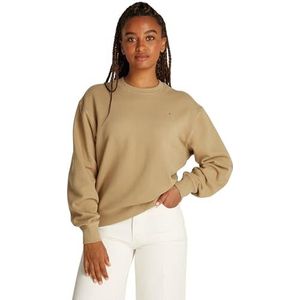 Tommy Hilfiger Dames REG VLAG OP BORST SWTSHRT WW0WW41246 Pullover Sweatshirt, Khaki, XXS, Kaki (Safari Canvas), XXS