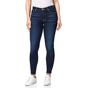 7 For All Mankind Dames Hw Skinny Crop Rinsed Blue Jeans
