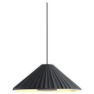 Pu-B 21 LED hanglamp, 4 W, 2700 K, 700 lm, keramiek, met textieleffect, zwart/goud, 21 x 21 x 8,5 cm, A684-026