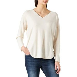 Part Two Iliviasapw Trui met V-hals voor dames, wit, Whitecap Grijs, 3XL